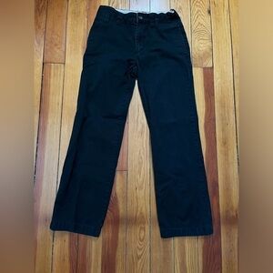 Boys black chinos 12